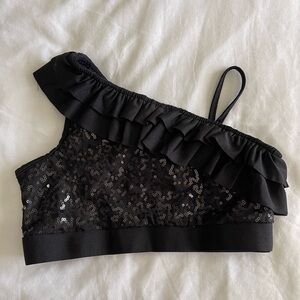 Dance Top - Black Sequins